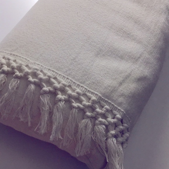 Modern Macrame Fringe Throw Pillow - Picture 3 of 5